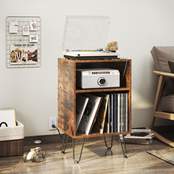 17 Stories Record Player Multimedia Media Shelves Wayfair Canada